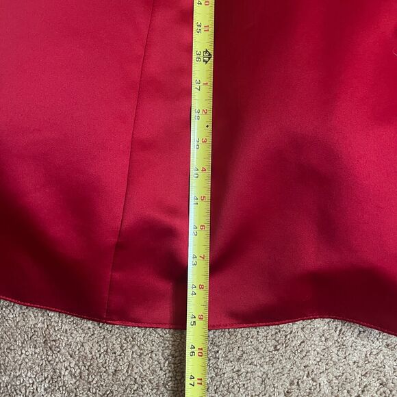 David's Bridal Dress Size 2 Cherry Red Bow Holiday Christmas Party Prom Formal - Picture 10 of 12